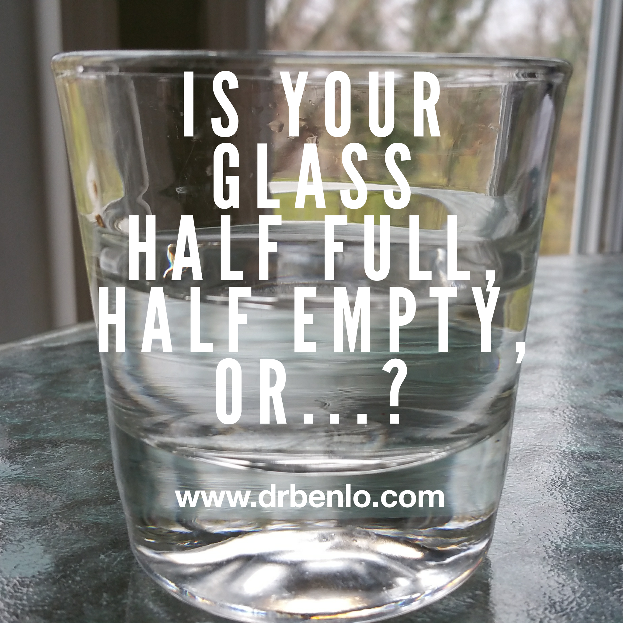Half full or half empty? And does it matter?